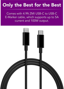ZMI ZPOWER TURBO 65W USB-C PD WALL CHARGER COMPATIBLE WITH LAPTOPS CHARGEABLE VIA USC-C