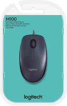 Load image into Gallery viewer, LOGITECH MOUSE M100 OPTICAL USB BLACK