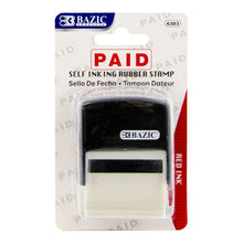 Load image into Gallery viewer, BAZIC Paid Self Inking Rubber Stamp (Red Ink)
