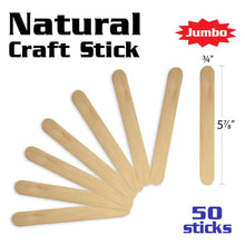 Load image into Gallery viewer, BAZIC JUMBO NATURAL CRAFT STICK (50/PACK)