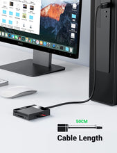 Load image into Gallery viewer, UGREEN SD Card Reader USB 3.0 Card Hub Adapter 5Gbps Read 4 Cards Simultaneously CF,CFI, TF, SDXC, SDHC, SD, MMC, Micro SDXC, Micro SD, Micro SDHC, MS, UHS-I (Black)