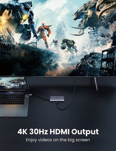 Load image into Gallery viewer, UGREEN USB C Hub 7-in-1 Type C Dock Adapter with Ethernet, 4K USB C to HDMI, 2 USB 3.0 Ports, Micro SD Card Reader, USB-C PD 100W