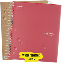 Load image into Gallery viewer, FIVE STAR NOTEBOOK W/CLEARVIEW 5 SUBJECT 100S