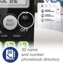 Load image into Gallery viewer, VTECH VG101-11 DECT 6.0 Cordless Phone for Home, Blue-White Backlit Display, Backlit Big Buttons, Full Duplex Speakerphone, Caller ID/Call Waiting, Easy Wall Mount, Reliable 1000 ft Range (Black)