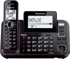 Panasonic KX-TG9541B DECT 6.0 1.90 GHz Cordless Phone - Black, 2 x Phone Line - Speakerphone - Answering Machine - Backlight