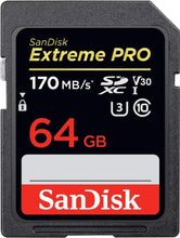 Load image into Gallery viewer, SanDisk SecureDigital 64GB Extreme PRO SDHC/SDXC USH-1 Class10 170 MB/s