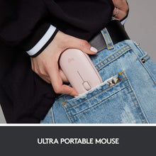 Load image into Gallery viewer, LOGITECH PEBBLE M350 MOUSE OPTICAL WIRELESS BLUETOOTH 2.4GHZ -USB WIRELESS RECEIVER - ROSE