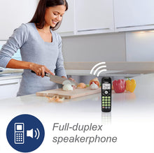 Load image into Gallery viewer, VTECH VG101-11 DECT 6.0 Cordless Phone for Home, Blue-White Backlit Display, Backlit Big Buttons, Full Duplex Speakerphone, Caller ID/Call Waiting, Easy Wall Mount, Reliable 1000 ft Range (Black)