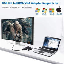 Load image into Gallery viewer, USB TO HDMI VGA ADAPTER BLACK
