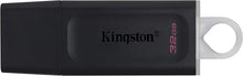 Load image into Gallery viewer, KINGSTON DATA TRAVELER USB FLASH DRIVE 32GB USB 3.2 BLACK WITH TEAL