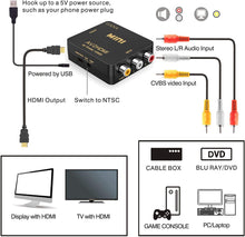 Load image into Gallery viewer, RCA TO HDMI, AV TO HDMI GANA 1080P
