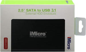 iMicro 2.5" SATA USB3.1 Type-C HDD/SSD Enclosure