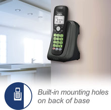 Load image into Gallery viewer, VTECH VG101-11 DECT 6.0 Cordless Phone for Home, Blue-White Backlit Display, Backlit Big Buttons, Full Duplex Speakerphone, Caller ID/Call Waiting, Easy Wall Mount, Reliable 1000 ft Range (Black)