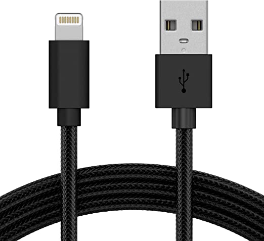 APPLE MFI CERTIFIED IPHONE CHARGER 6' LIGHTNING BLACK