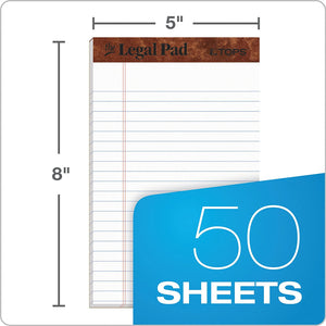 TOPS 5" x 8" WRITING PAD WHITE