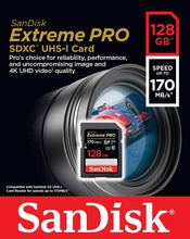 Load image into Gallery viewer, SanDisk SecureDigital 128GB Extreme PRO SDHC/SDXC USH-1 Class10 170 MB/s