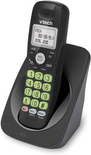 Load image into Gallery viewer, VTECH VG101-11 DECT 6.0 Cordless Phone for Home, Blue-White Backlit Display, Backlit Big Buttons, Full Duplex Speakerphone, Caller ID/Call Waiting, Easy Wall Mount, Reliable 1000 ft Range (Black)