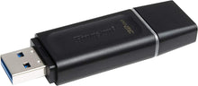 Load image into Gallery viewer, KINGSTON DATA TRAVELER USB FLASH DRIVE 32GB USB 3.2 BLACK WITH TEAL