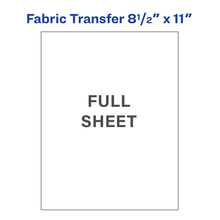 Load image into Gallery viewer, Fabric Transfers for Light Fabrics, 8-1/2&quot; x 11&quot;, Inkjet Printer, 6 Matte Sheets (3271)