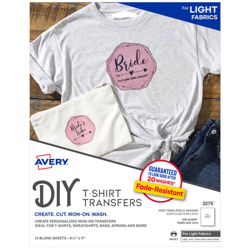Fabric Transfers for Light Fabrics, 8-1/2