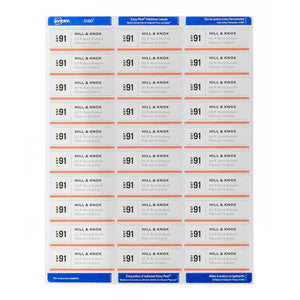 Avery® Easy Peel® Address Labels, Sure Feed™ Technology, Permanent Adhesive, 1" x 2-5/8", 3,000 Labels (5160)