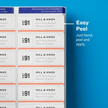Load image into Gallery viewer, Avery® Easy Peel® Address Labels, Sure Feed™ Technology, Permanent Adhesive, 1&quot; x 2-5/8&quot;, 3,000 Labels (5160)