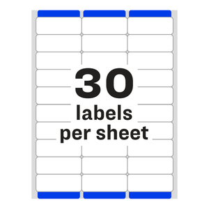 Avery® Easy Peel® Address Labels, Sure Feed™ Technology, Permanent Adhesive, 1" x 2-5/8", 3,000 Labels (5160)