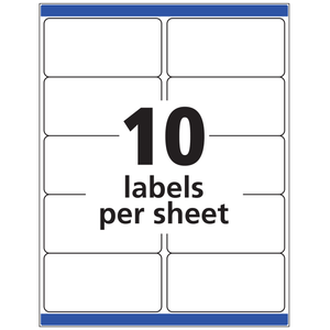 Avery® TrueBlock® Shipping Labels, Sure Feed™ Technology, Permanent Adhesive, 2" x 4", 250 Labels (5263)
