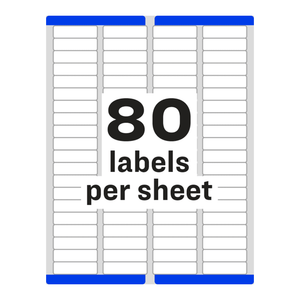 Avery® Easy Peel® Return Address Labels, Sure Feed™ Technology, Permanent Adhesive, 1/2" x 1-3/4", 2,000 Labels (8167)