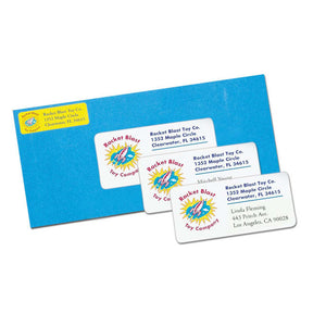 Avery® Color Printing Labels, Sure Feed™ Technology, Permanent Adhesive, Matte, 2" x 4", 200 Labels (8253)
