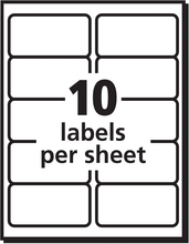 Load image into Gallery viewer, Avery® Color Printing Labels, Sure Feed™ Technology, Permanent Adhesive, Matte, 2&quot; x 4&quot;, 200 Labels (8253)