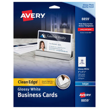 Load image into Gallery viewer, Avery® Clean Edge® Business Cards, Two-Side Printable, Glossy/Matte Back, 2&quot; x 3-1/2&quot;, 200 Cards (8859)