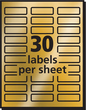 Load image into Gallery viewer, Avery® Foil Mailing Labels, Gold, 3/4&quot; x 2-1/4&quot;, 300 Labels (8987)