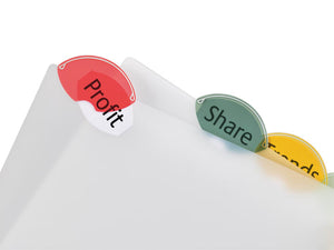 Avery® Insertable Style Edge Plastic Mini Dividers, 5-1/2" x 8-1/2", 5-Tab Set, Multicolor, 1 Set (11118)