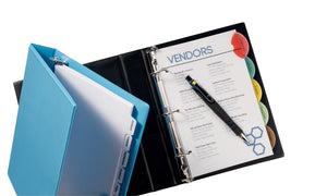 Avery® Insertable Style Edge Plastic Mini Dividers, 5-1/2" x 8-1/2", 5-Tab Set, Multicolor, 1 Set (11118)
