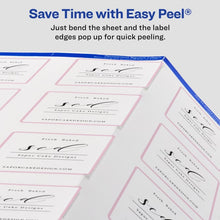 Load image into Gallery viewer, Avery® 2&quot; x 2&quot; Square Labels with Sure Feed™, Permanent Adhesive, Glossy White, 120 Labels (22565)