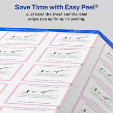 Load image into Gallery viewer, Avery® 2&quot; x 2&quot; Square Labels with Sure Feed, 300 Labels, Permanent Adhesive, Matte White (22806)