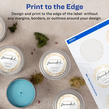 Load image into Gallery viewer, Avery® Glossy White Round Labels with Sure Feed™, 2-1/2&quot; Diameter, 90 Labels, Permanent Adhesive (22830)