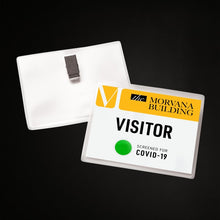 Load image into Gallery viewer, Avery® Top-Loading Garment-Friendly Clip-Style Name Badges, 3&quot; x 4&quot;, 50 Badges (74536)