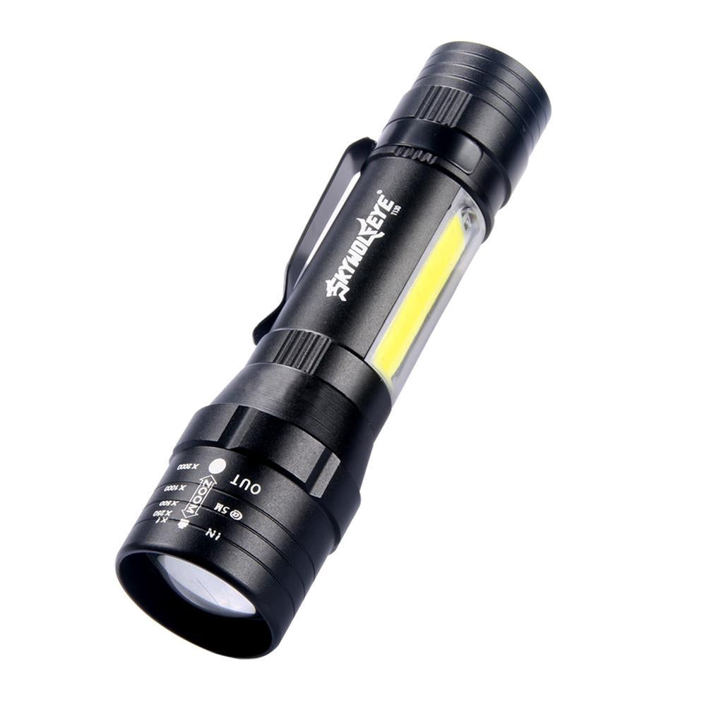 USB RECHARGABLE FLASHLIGHT TELESCOPIC ZOOM