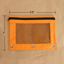 Load image into Gallery viewer, BAZIC RETRO COLOR 3-RING PENCIL POUCH W/ MESH WINDOW