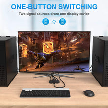 Load image into Gallery viewer, ABLEWE KVM Switch HDMI 2 Port Box, Support UHD 4K@60Hz,with 2 USBCable and 2 HDMI Cable