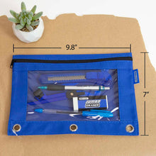 Load image into Gallery viewer, BAZIC 3-RING PENCIL POUCH W/ CLEAR WINDOW