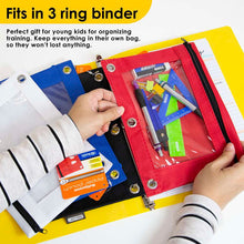 Load image into Gallery viewer, BAZIC 3-RING PENCIL POUCH W/ CLEAR WINDOW