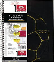 Load image into Gallery viewer, FIVE STAR SPORT WIREBOUND NOTEBOOK 1 SUBJECT 10-1/2*8 100S