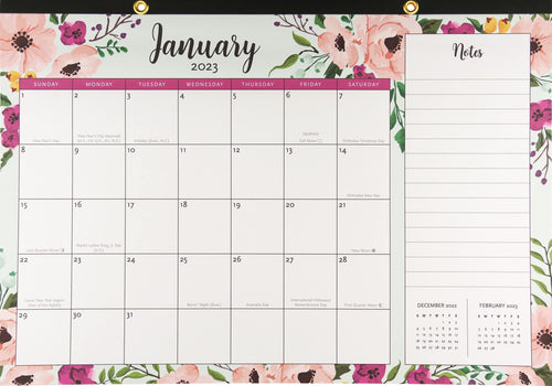 DESK PAD CALENDAR FLORAL