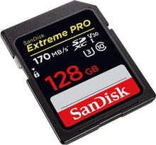 Load image into Gallery viewer, SanDisk SecureDigital 128GB Extreme PRO SDHC/SDXC USH-1 Class10 170 MB/s