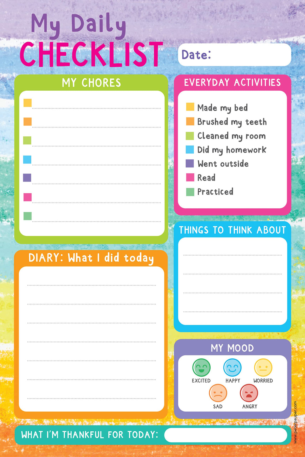 KIDS' DAILY CHECKLIST PAD