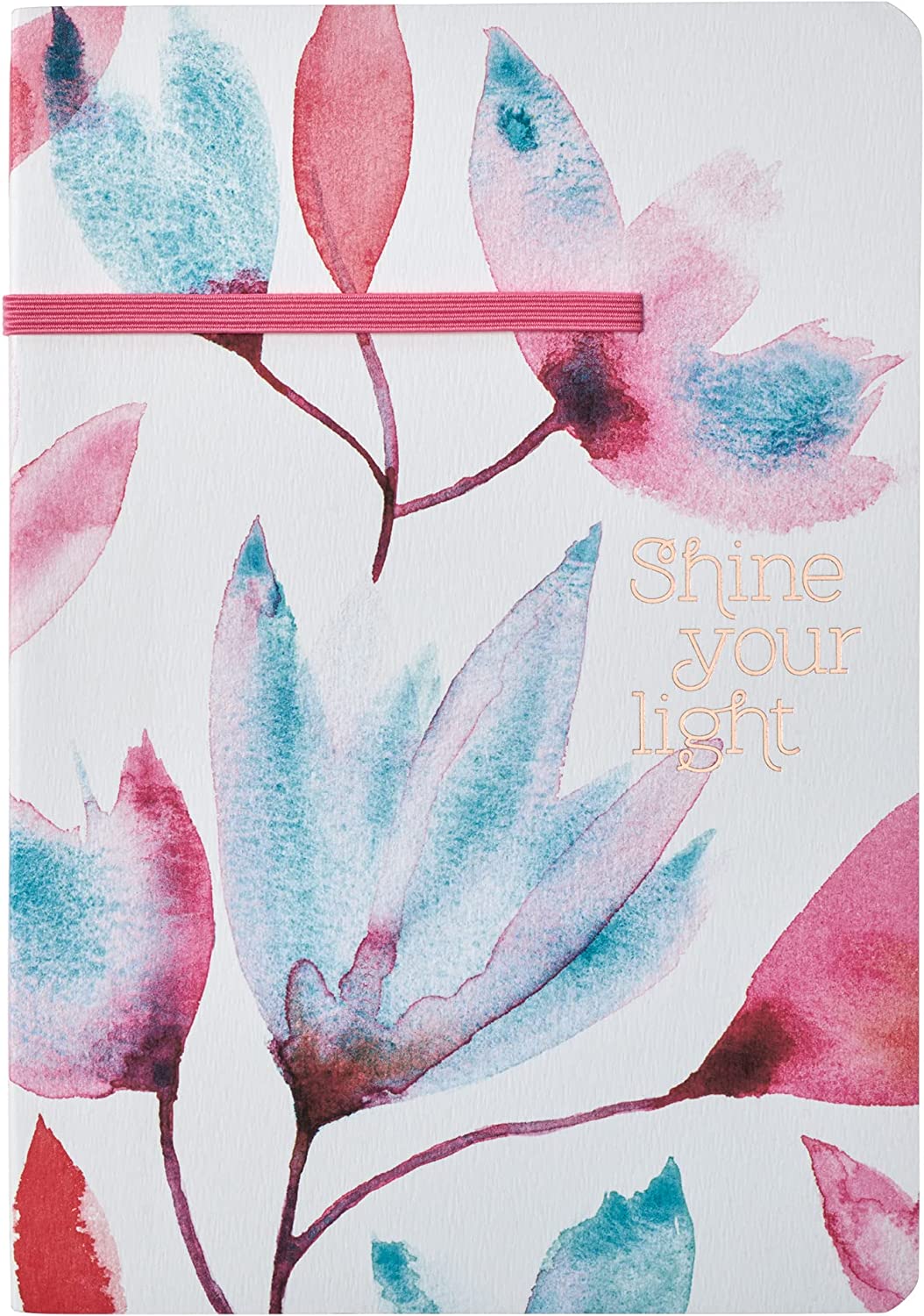 JOURNAL FLEXCOVER W/ELASTIC PINK PETALS SHINE YOUR LIGHT