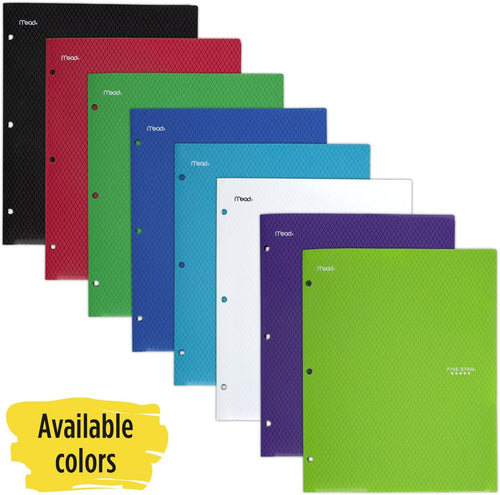FIVE STAR POLY FOLDER 2-POCKET ASST.